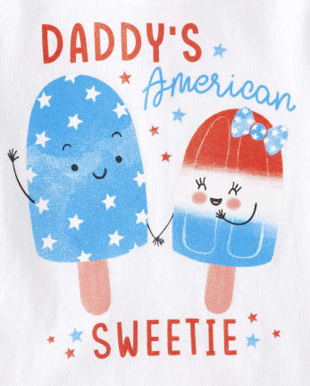 Baby And Toddler Girls American Sweetie Graphic Tee