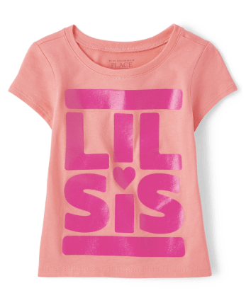 T-shirt graphique Lil Sis pour bébé et toute-petite fille
