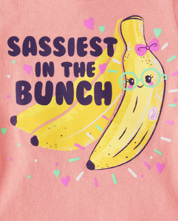 Paquete de 2 camisetas con estampado Sassy para bebés y niñas pequeñas