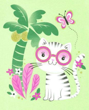 Paquete de 3 camisetas con estampado de animales tropicales para bebés y niñas pequeñas