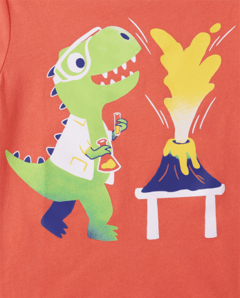 Paquete de 3 camisetas con estampado de dinosaurio y tiburón para bebés y niños pequeños