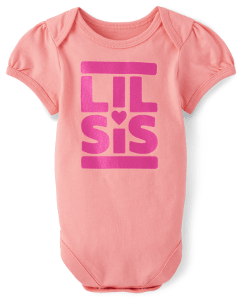 Baby Girls Lil Sis Graphic Bodysuit