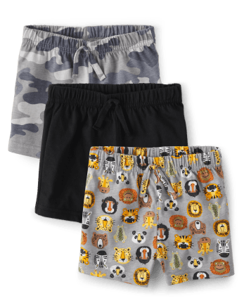 Baby Boys Jungle Shorts 3-Pack