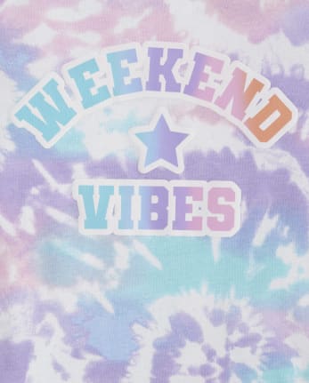 Pijama de algodón ajustado para niñas Weekend Vibes