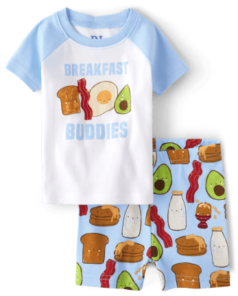 Pyjama unisexe en coton coupe ajustée pour bébés et tout-petits