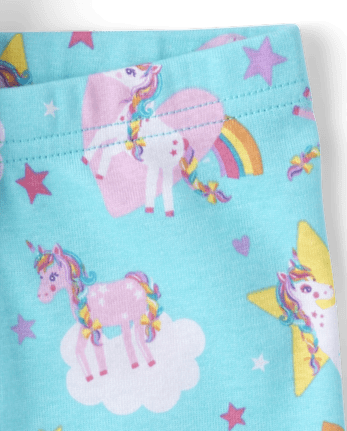 Pyjama en coton ajusté licorne pour bébé et toute-petite fille