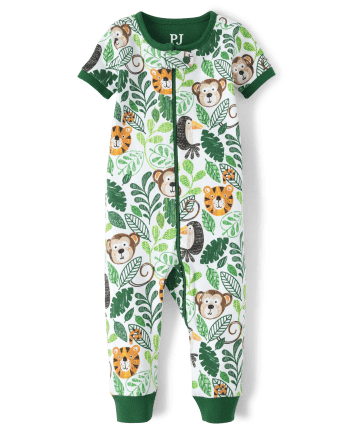 Unisex Baby And Toddler Jungle Snug Fit Cotton One Piece Pajamas