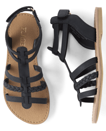 Girls Gladiator Sandals | The Children's Place - BLACK