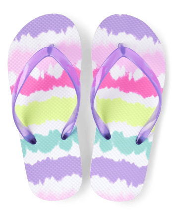 Girls Tie Dye Flip Flops | The Children's Place - MULTI CLR
