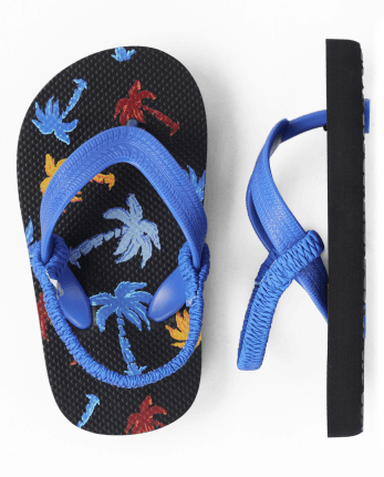 Toddler Boys Palm Tree Flip Flops BLUE The Children s Place