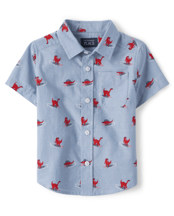 dinosaur button down shirt toddler