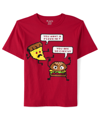 Boys Pizza Burger Graphic Tee