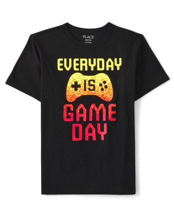 Boys Short Sleeve Game Day Graphic Tee | The Children's Place CA - BLACK