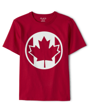T-shirt graphique drapeau canadien pour garçons