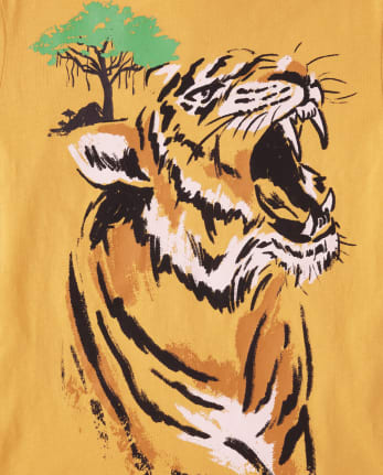 Boys Short Sleeve Tiger Graphic Tee | The Children\'s Place - TUSCAN SUN