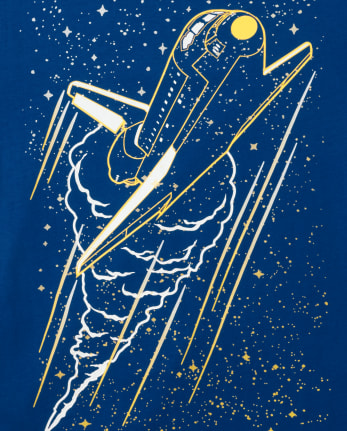 Camiseta con estampado espacial para niño, paquete de 2 - MULTI CLR