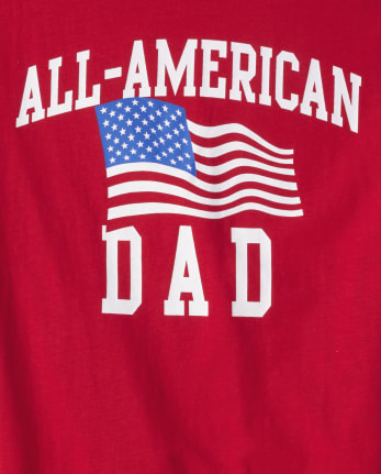 Camiseta con estampado familiar All-American Dad a juego para hombre