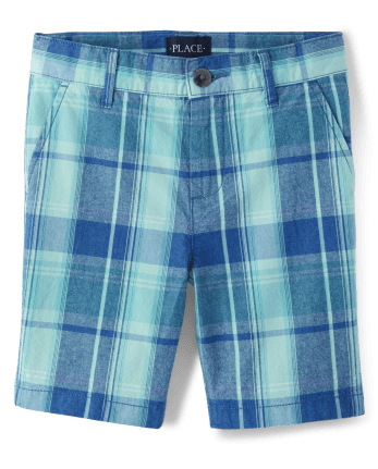 Shorts chinos a cuadros para niños