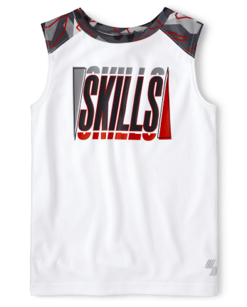 Camiseta sin mangas de rendimiento de malla Skills para niños