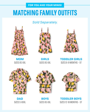 Mens Matching Family Pineapple Poplin Button Up Shirt