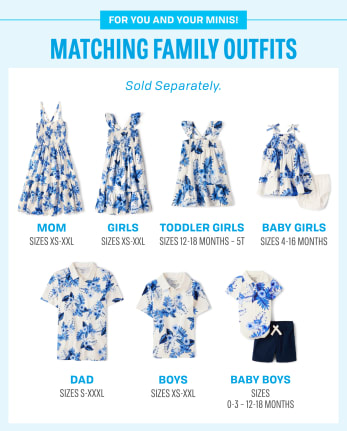 Mens Matching Family Floral Polo