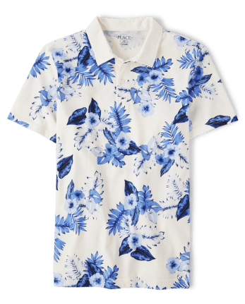 Mens Matching Family Floral Polo