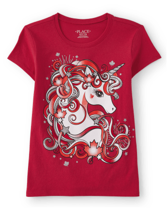 Girls Canada Unicorn Graphic Tee