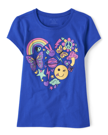 Girls Icon Heart Graphic Tee