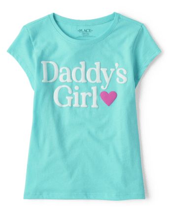 Girls Short Sleeve Daddy's Girl Graphic Tee | The Children's Place ...