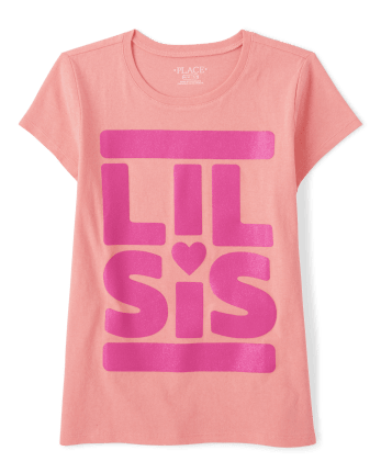 T-shirt graphique Lil Sis pour fille