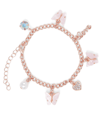 Girls Butterfly Charm Bracelet