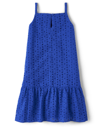 Girls Eyelet Tiered Dress
