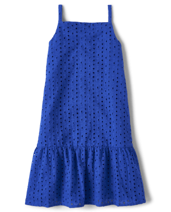 Girls Eyelet Tiered Dress