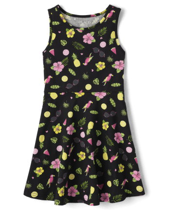 Vestido diario estampado para niñas