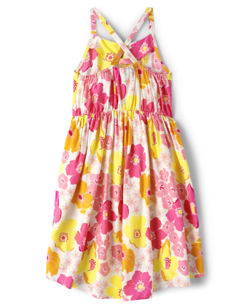 Girls Floral High Low Dress