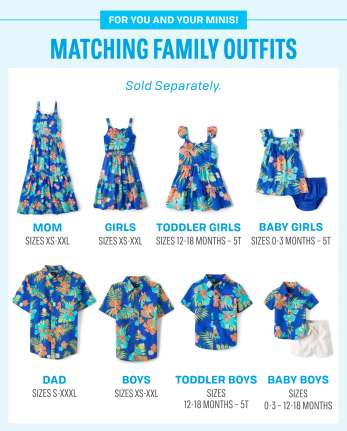 Robe étagée tropicale familiale assortie pour femme