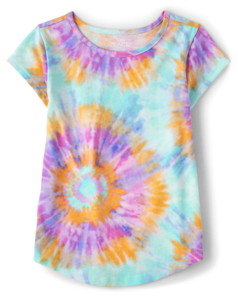 T-shirt haut-bas imprimé pour filles