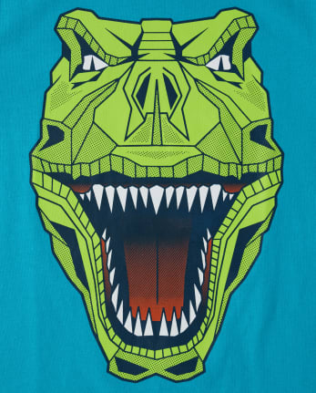 Boys Short Sleeve Robot Dino Graphic Tee - BLUE | The