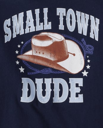 Camiseta estampada Small Town Dude para bebés y niños pequeños