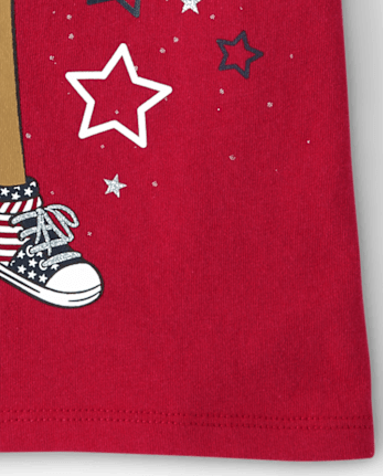Camiseta con gráfico Americana Girl para niñas