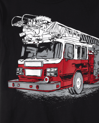 Boys Fire Truck Graphic Tee