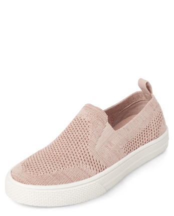 Girls Uniform Sport Knit Slip On Sneakers | The Children's Place - PINK