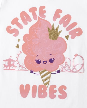 Camiseta con gráfico State Fair Vibes para niñas