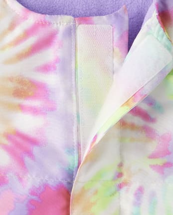 Toddler Girls Print Snow Overalls