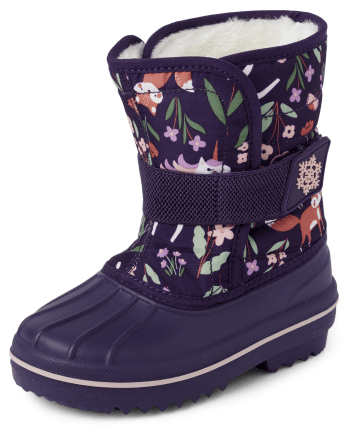 Toddler Girls Print All Weather Boots EMPIRE PURPLE The Children s Place