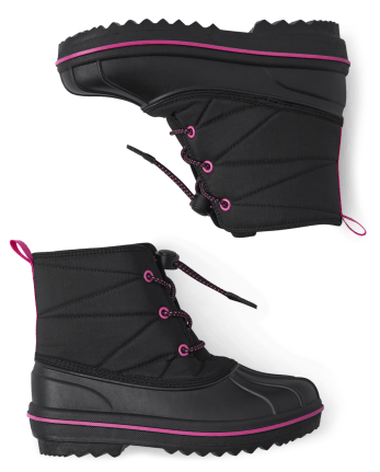 Botas para todo clima con cordones para niñas