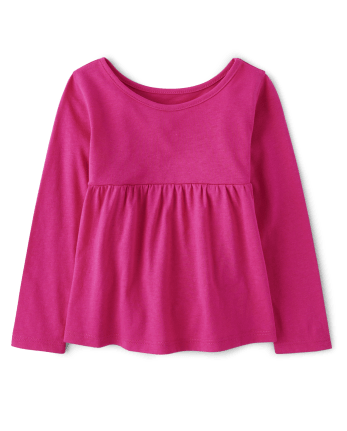 Baby And Toddler Girls Mix And Match Long Sleeve Empire Babydoll
