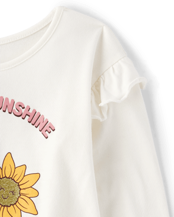Lot de 4 hauts tournesol pour petites filles