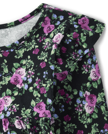 Ensemble 4 pièces à fleurs pour toute-petite fille