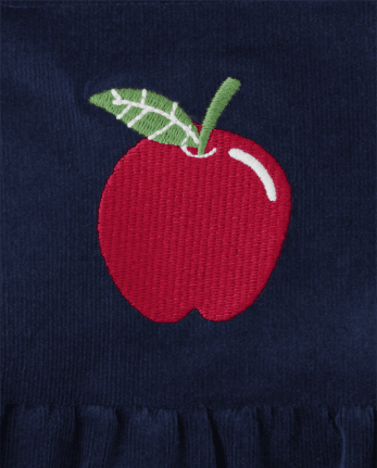 Toddler Girls Apple Corduroy Skirtall 2-Piece Set